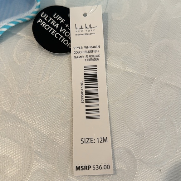 Nicole Miller Swim Rashguard. Size 12 months - Picture 5 of 8